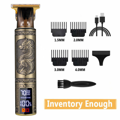 Машинка для стрижки T9 с 3 скоростями и большим цифровым дисплеем Dragon King 71000₽