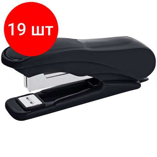 Комплект 19 шт Степлер 10 OfficeSpace до 12л пластиковый корпус черный 1527₽