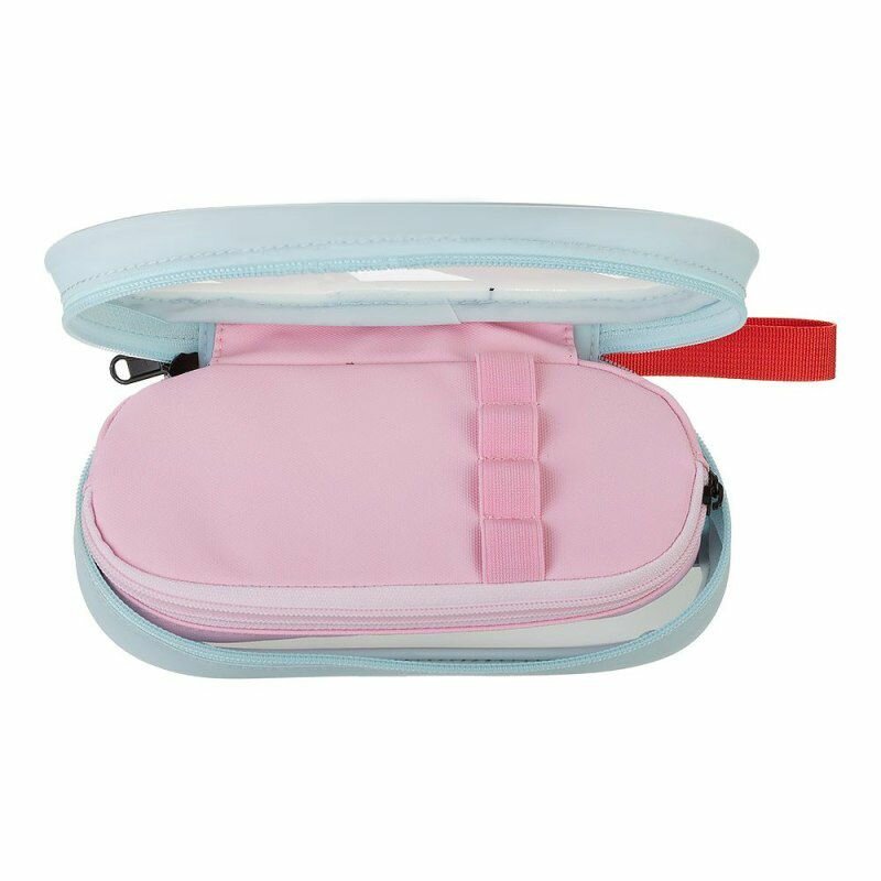 Пеналы Xiaomi Пенал школьный Xiaomi UBOT Children's Pen Bag 1,2L на молнии, голубой/розовый