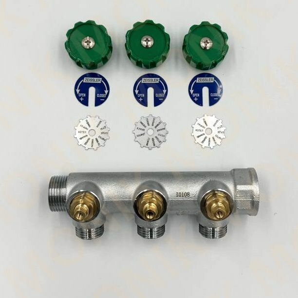 Коллектор регулирующий под плоскую прокладку 3/4*1/2 -3 выхода