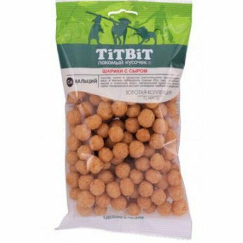 TiTBiT Шарики с сыром для собак Золотая коллекция 95г