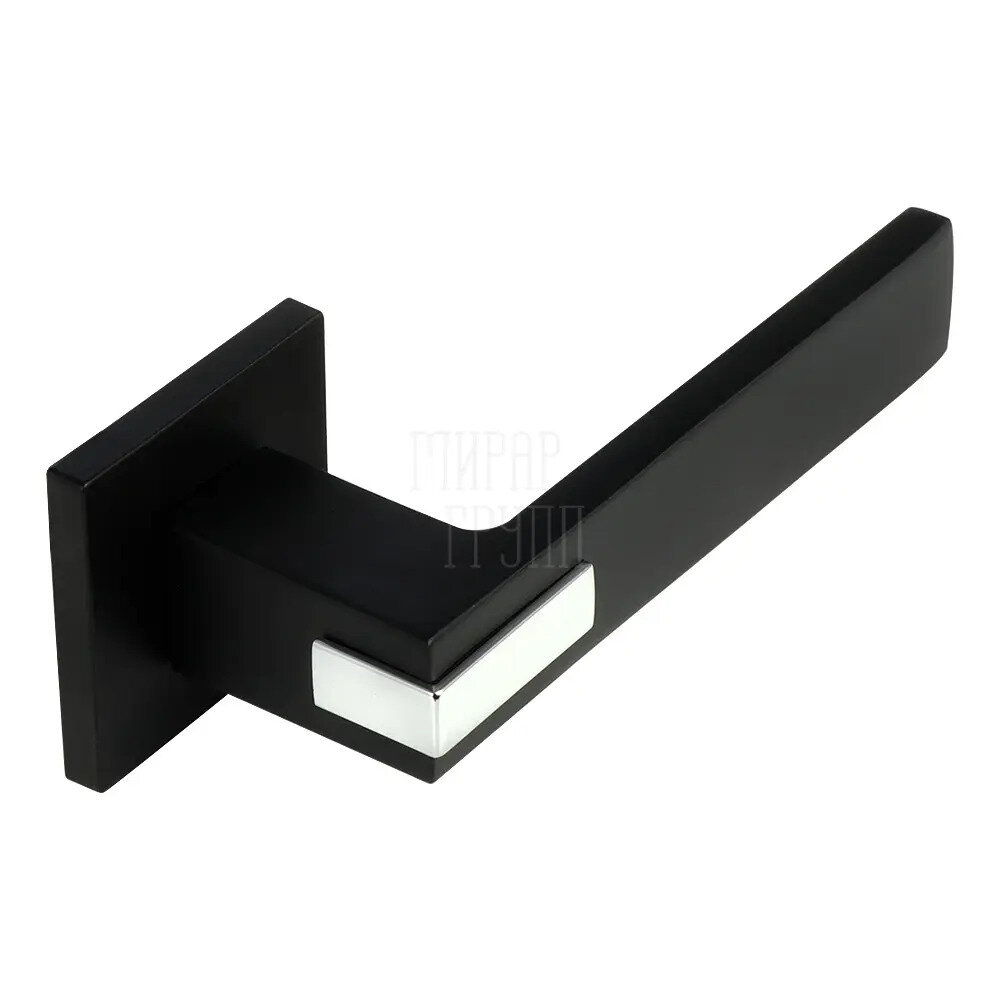 Дверная ручка на квадратной розетке ADDEN BAU  VEST  S 536 черный