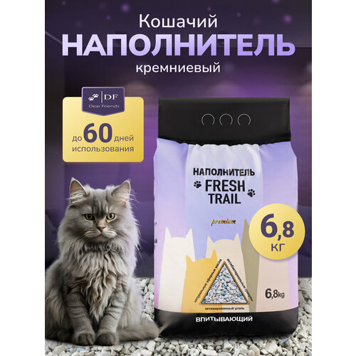 Наполнитель для кошачьего туалета FRESH TRAIL впитывающий 6.8кг (9,6л)