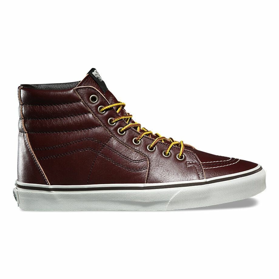 Кеды VANS Кожаные кеды Vans SK8-HI GROUNDBRKRS VA38GEOE5 бордовые (35), размер 35 EU, бордовый