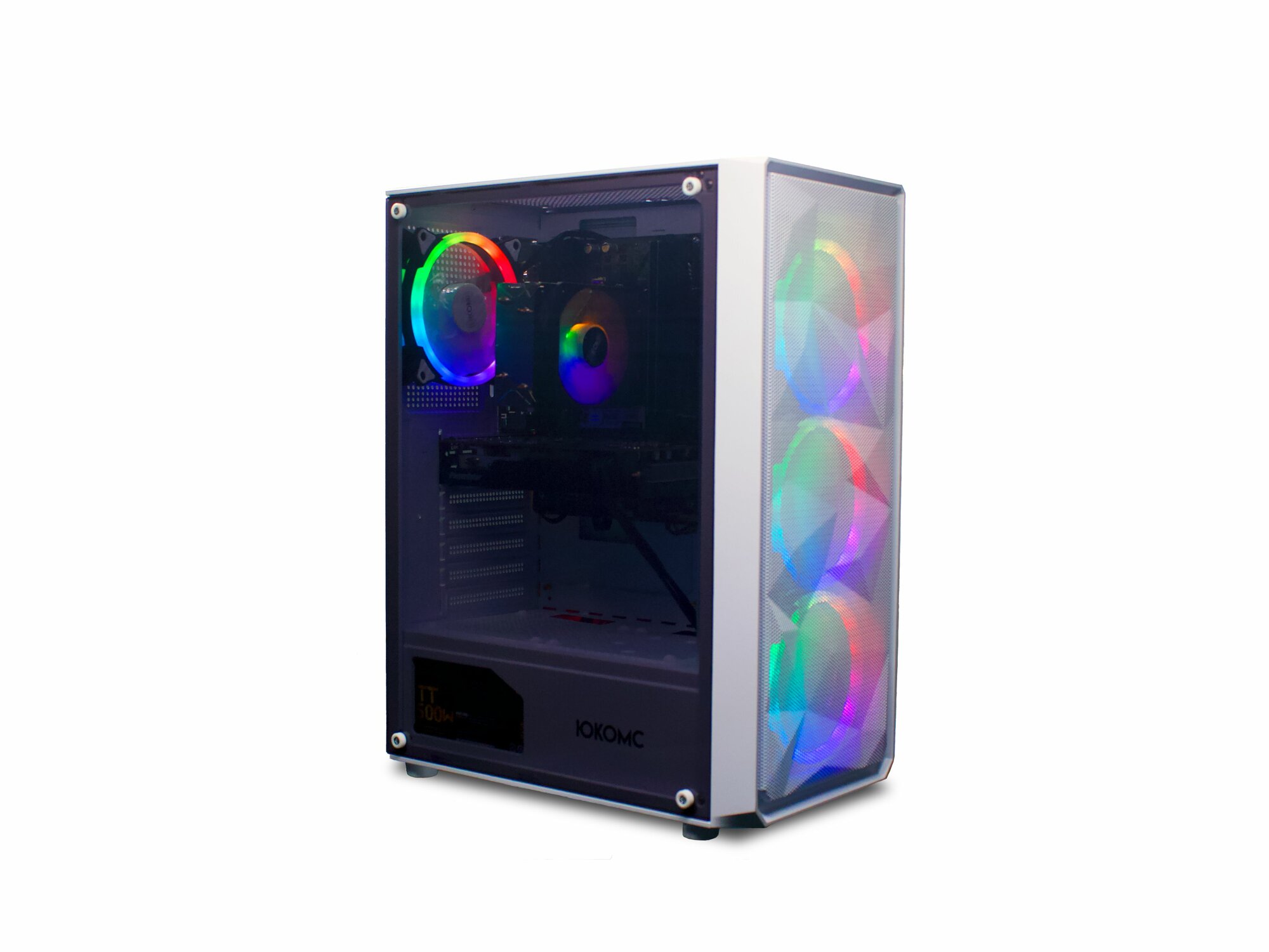 Игровой компьютер юкомс i3 8100, RX 6600 8GB, SSD 256GB, 16GB DDR4, БП TT450 450W, win 10 pro, Игровой юкомс белый