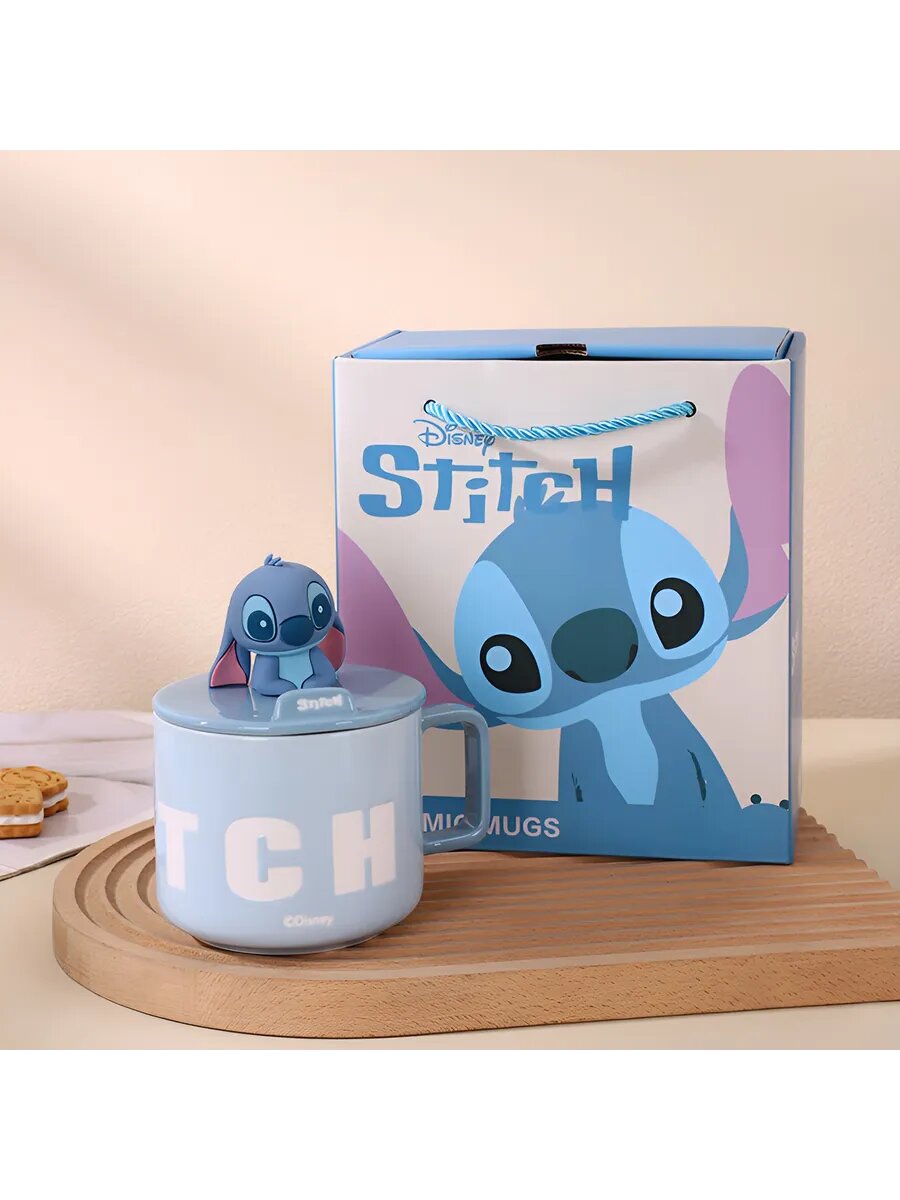 Керамическая кружка 450 мл Disney, Стич Stitch, цвет голубой — фото 1