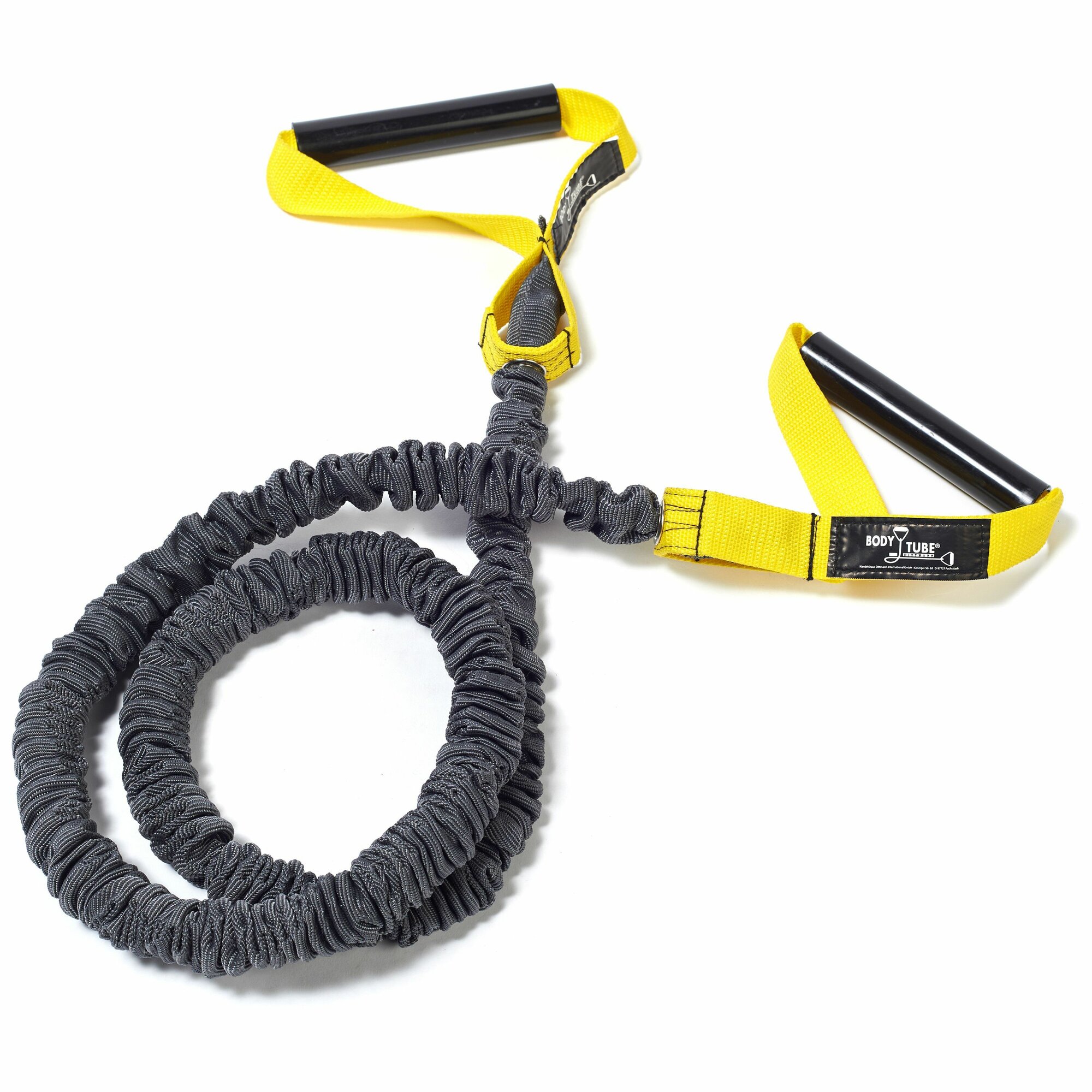 Эспандер для фитнеса с ручками в защитном рукаве DITTMANN Premium Body-Tube, сопротивление минимальное