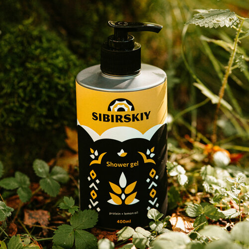 Питающий гель для душа с протеинами пшеницы, соком алоэ и эфирными маслами лимона и лайма SIBIRSKIY 400 мл
