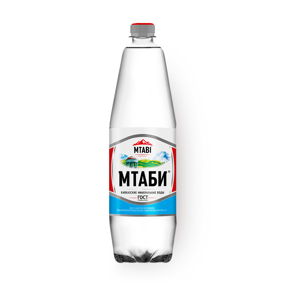 Минеральная вода Мтаби Нагутская-26, лечебно-столовая, газированная, 1.25 л