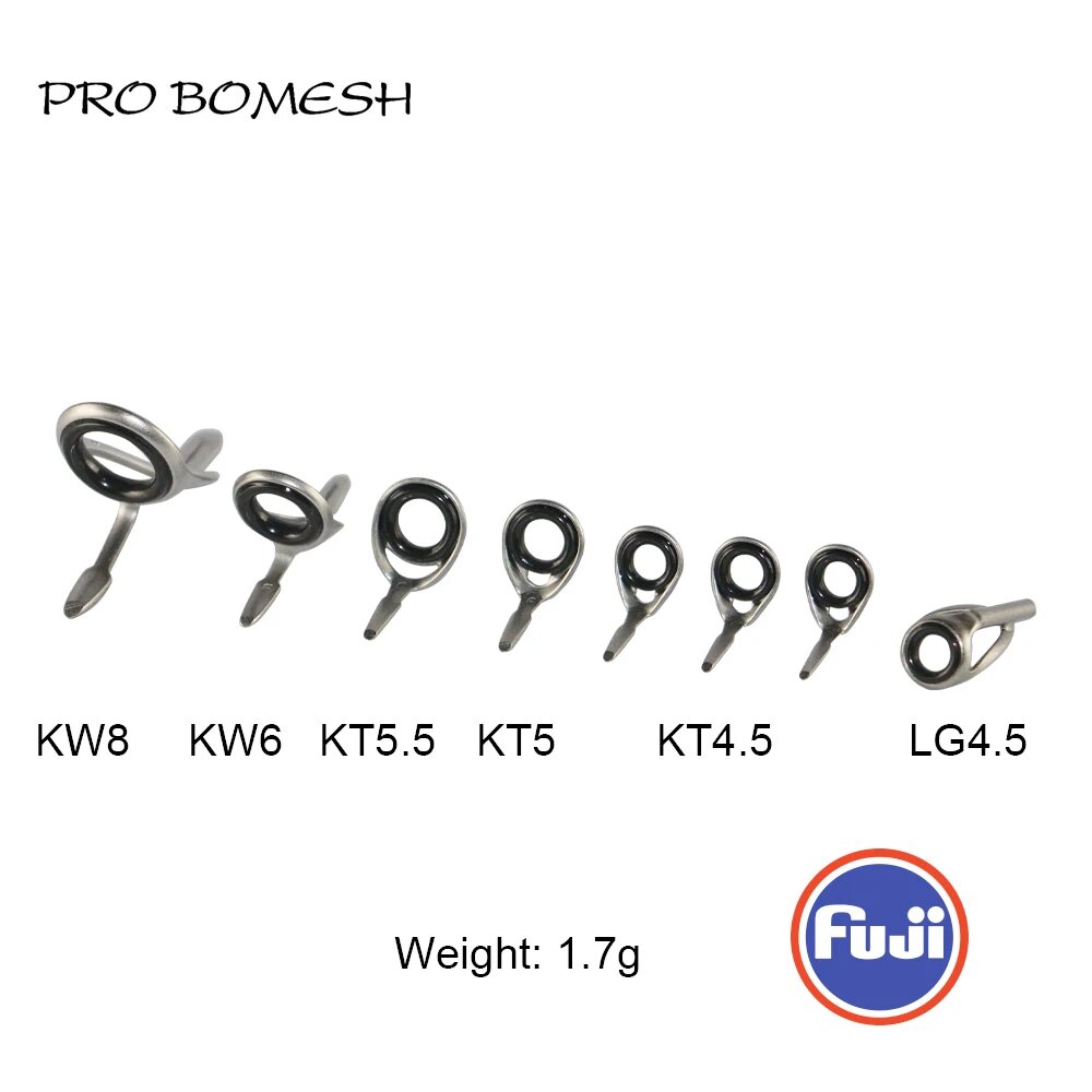 Комплект направляющих FUJI KL KW KT для сборки удилищ KW8 Set Tip 4.5-1.2mm