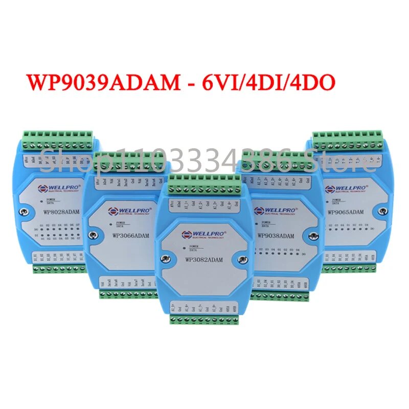 6VI / 4DI / 4DO 0-10V цифровой входной и выходной модуль/RS485 MODBUS RTU протокол WP9039ADAM