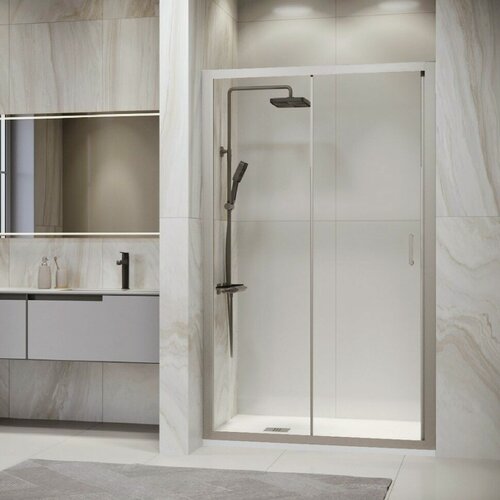 Изображение товара Душевая дверь RGW "Passage" PA-14, прозрачное стекло, профиль хром, установка в нишу, 1200