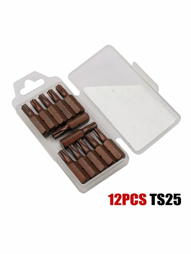 OZ-CUCR 12шт шестигранный хвостовик магнитный пятиконечный для отверток Torx с отверстием 25мм
