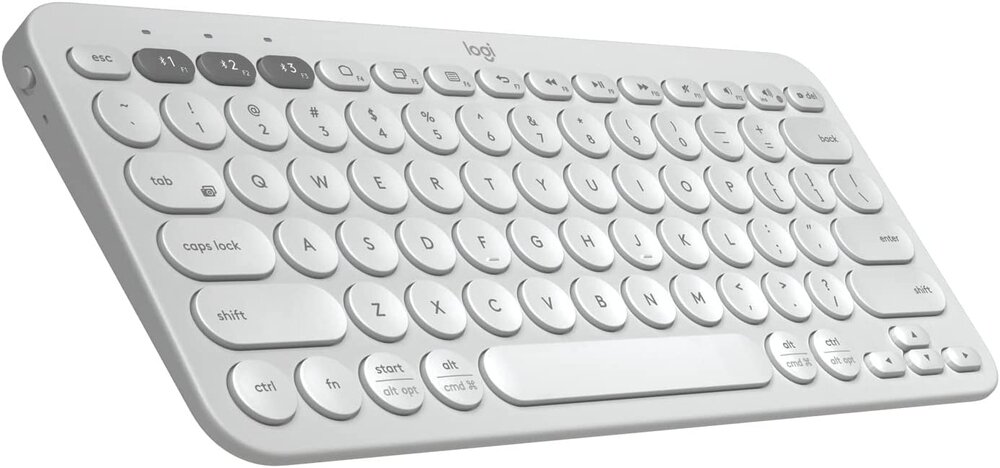 Клавиатура LOGITECH K380 Multi-Device Bluetooth Keyboard - OFF-WHITE - RUS, беспроводной