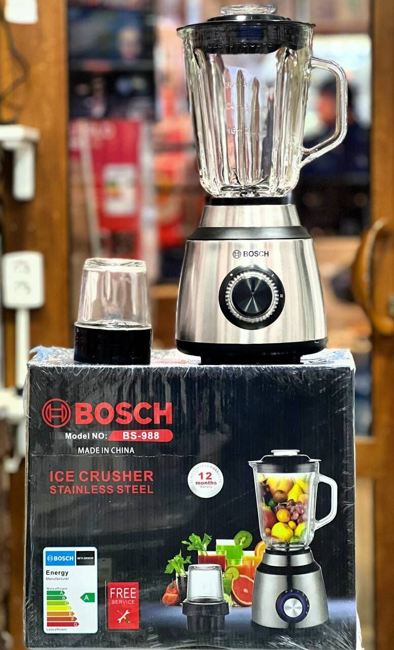 Блендер Bosch BS-988 2/1 мощностью 1000 Вт с ручкой из нержавеющей стали
