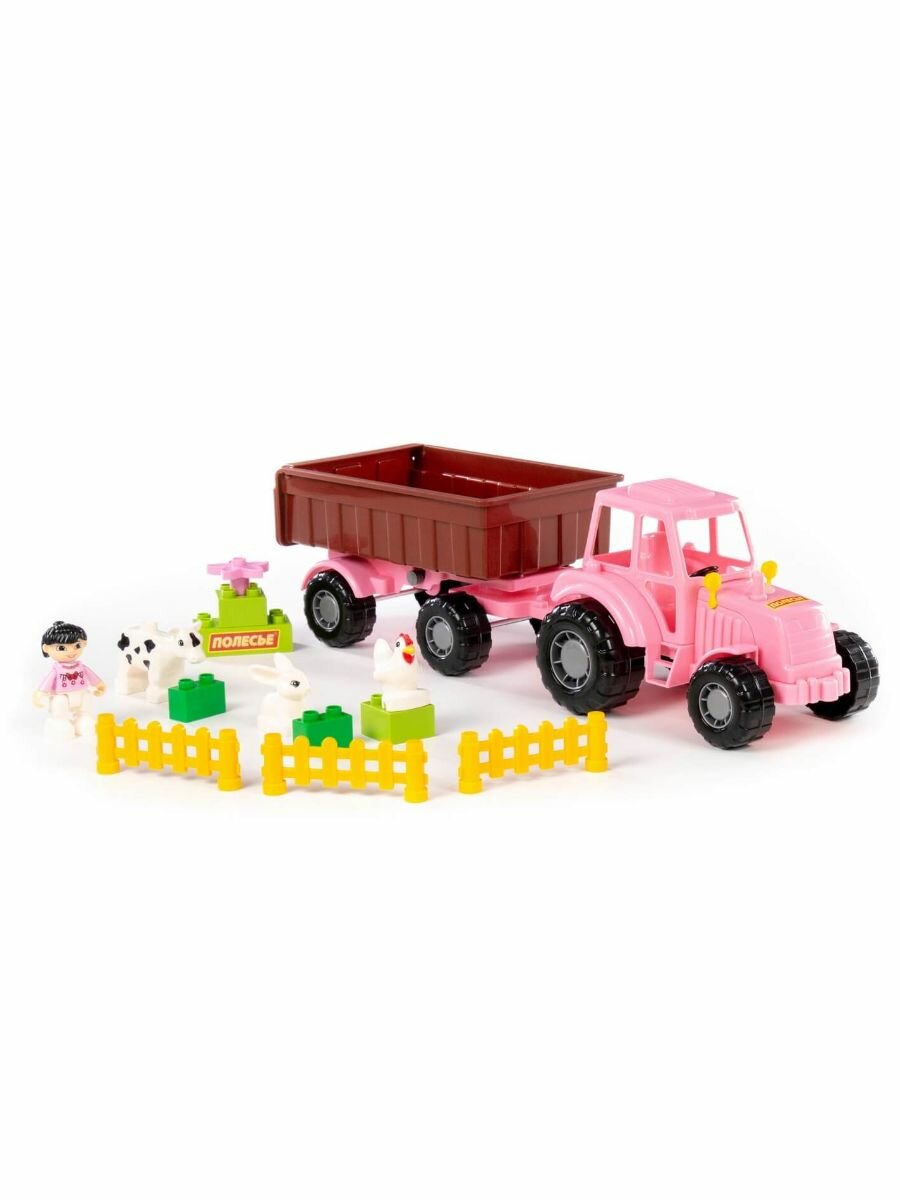 Трактор с прицепом Мастер, конструктор 13 элементов — фото 1