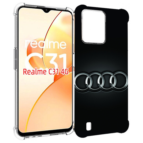 Чехол MyPads ауди audi 2 для OPPO Realme C31 задняя-панель-накладка-бампер