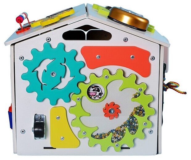 Бизиборд Домик со светом Малышок Бизидом, игрушки для девочек, мальчиков, подарки детям