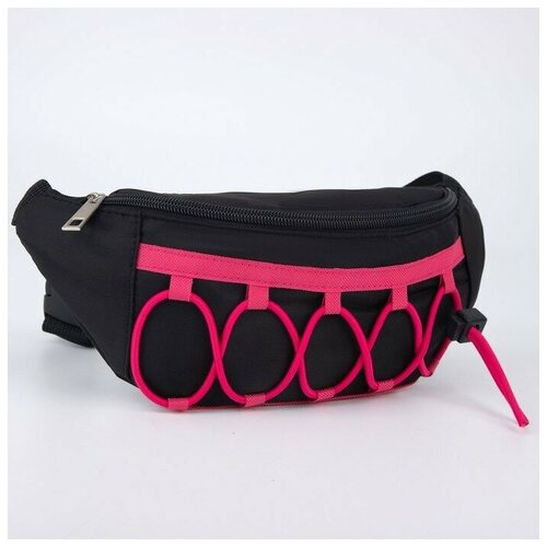 фото Сумка поясная nazamok, черный, розовый