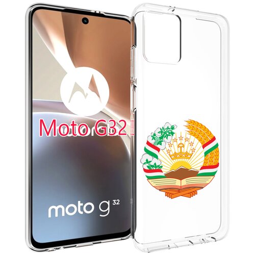 чехол mypads герб хакасия абакан для motorola moto g32 задняя панель накладка бампер Чехол MyPads герб-таджикистана для Motorola Moto G32 задняя-панель-накладка-бампер