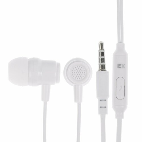Наушники Exployd EX-HP-1471 вакуумные микрофон проводные 108 дБ 12 м 35 мм белые 422₽