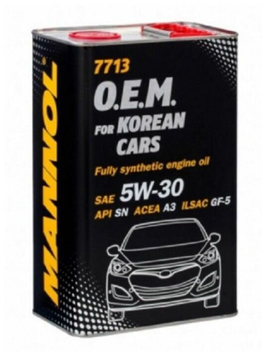 Масло моторное синтетическое O. E. M. for Korean cars 5W30 синтетическое