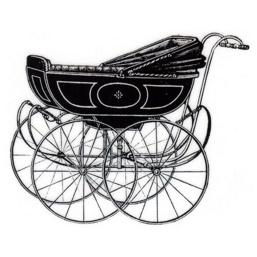 Резиновый штамп «Vintage Pram», 8,2x7,6см