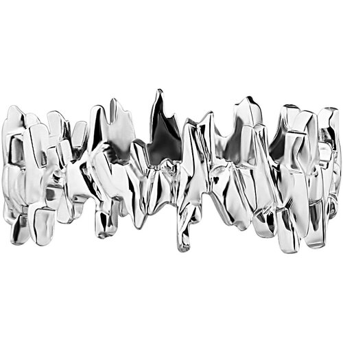 Кольцо Зяблик, серебро, 925 проба, родирование, размер 16, серебристый