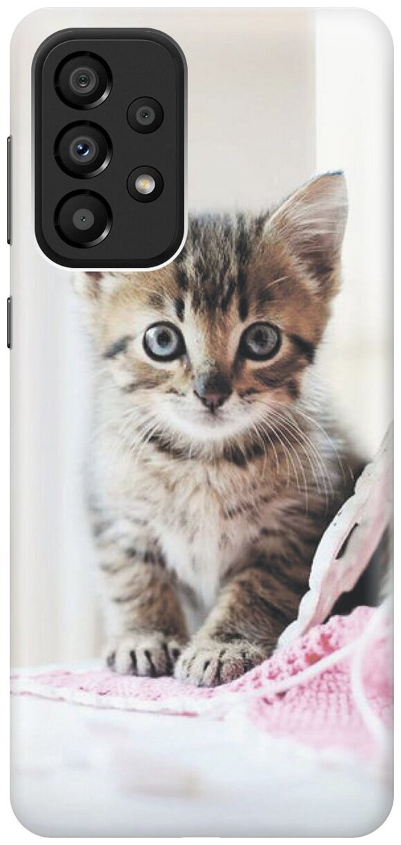 Силиконовый чехол на Samsung Galaxy A33 5G, Самсунг А33 5Г с принтом "Милый котенок"
