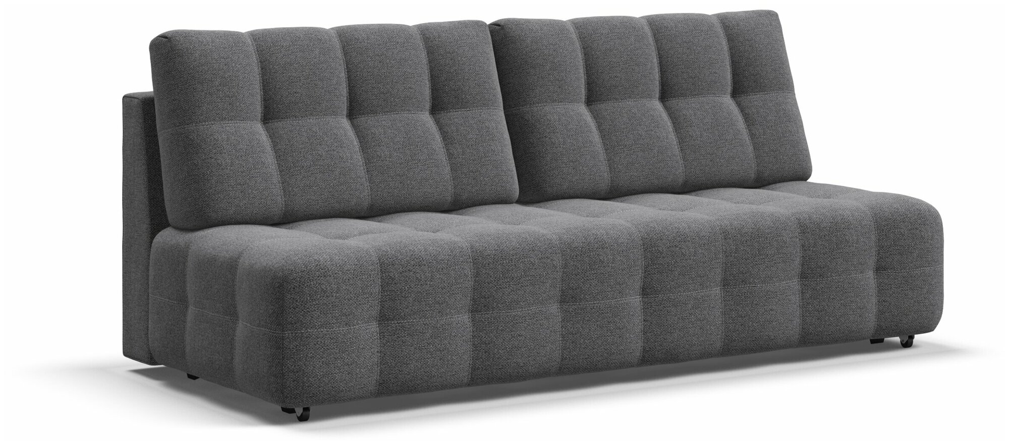 Диван-кровать Много мебели BOSS 2.0 Mini, рогожка Malmo серый, 203х100х93 см