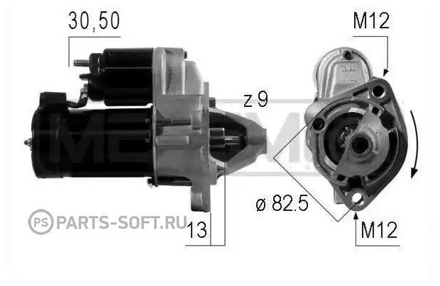 ERA 220004 Стартер 12V 11 Kw