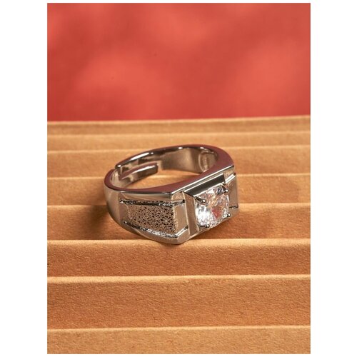 фото Ювелирная бижутерия, безразмерное кольцо покрытое серебром с кристаллами swarovski shine & beauty