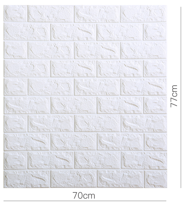 Панели (комплект 10 шт) самоклеющиеся для стен декоративные, 3D, мягкие 70х77 см, толщина 6 мм, RAMMAX белый - фотография № 5