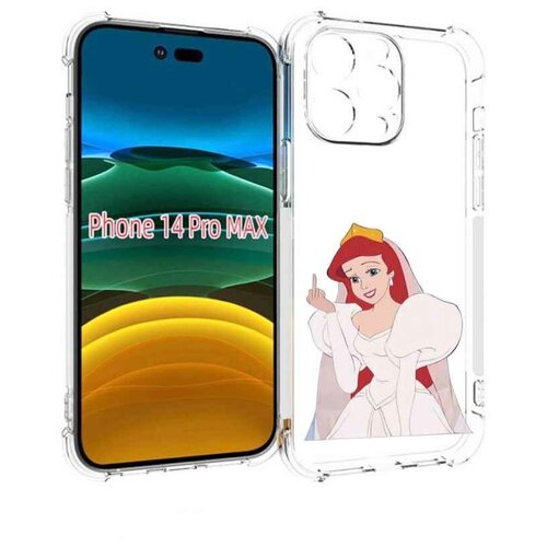 Чехол MyPads принцесса-Русалочка-Ариель женский для iPhone 14 Pro Max задняя-панель-накладка-бампер