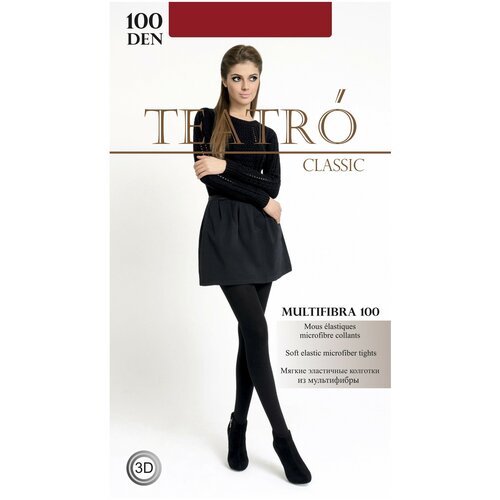 Театро (Teatro). Колготки Multifibra 100 dark olive 3-M