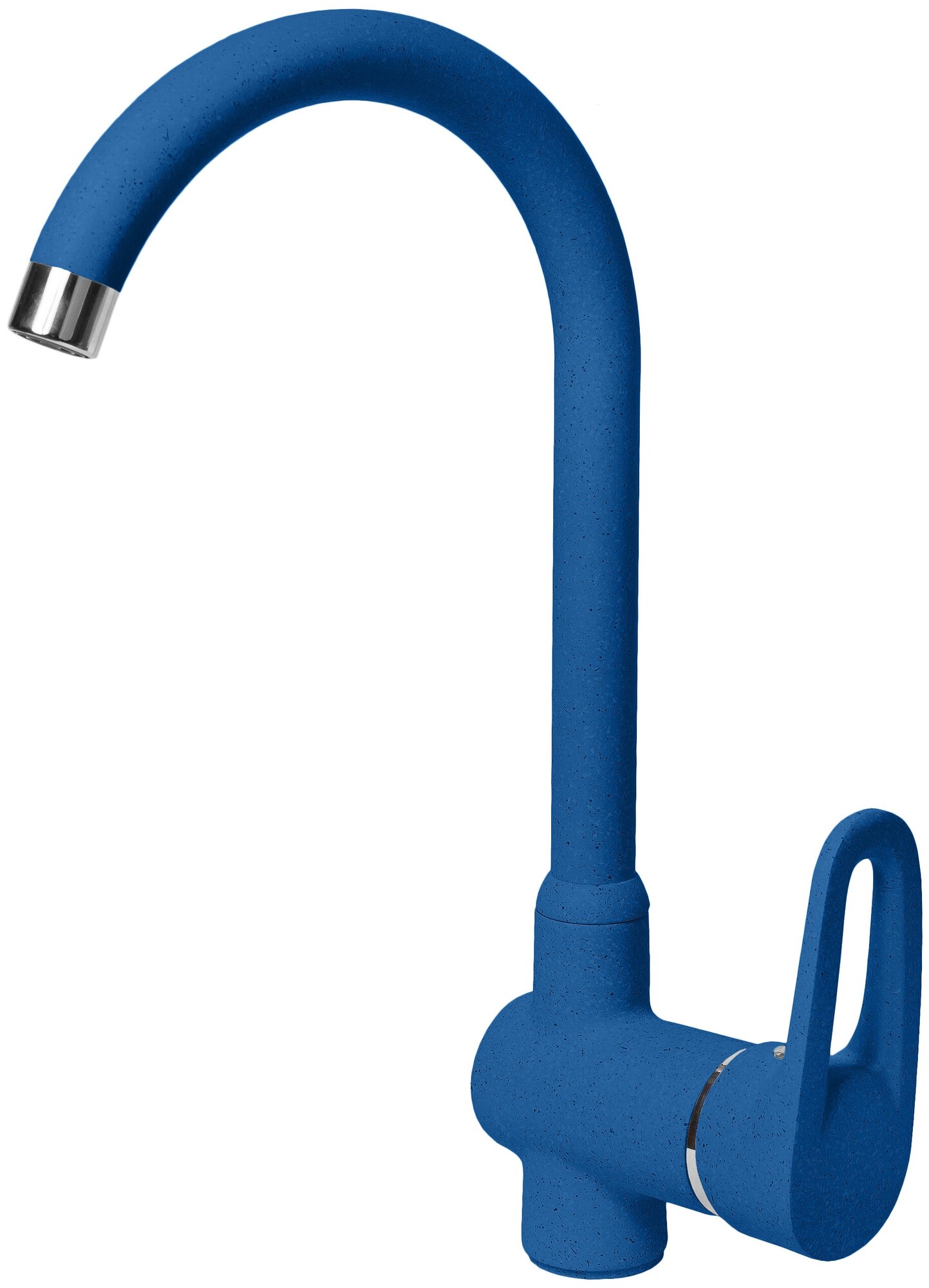 Смеситель для кухни AquaGranitEx синий С-5035 высокий округлый/323