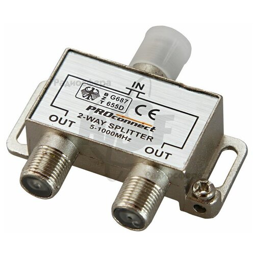Splitter 2WAY Proconnect 05-6021 антенный делитель тв сигнала rexant сплиттер на 6 выходов под f разъемы 5 1000 мгц