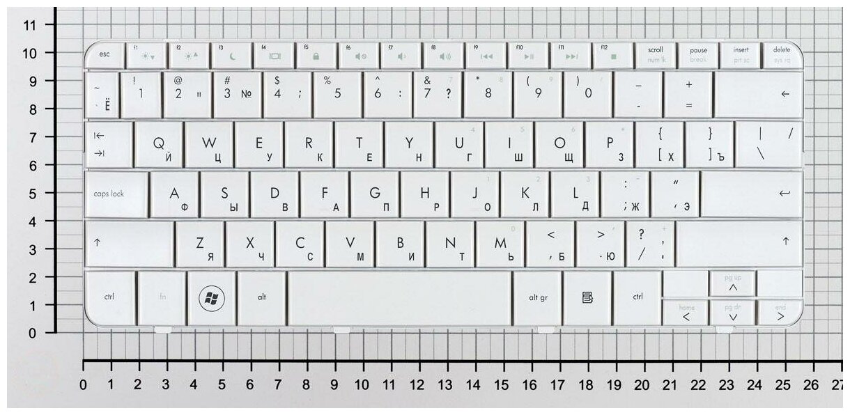 Клавиатура для ноутбука HP HPMH-505999-251 белая