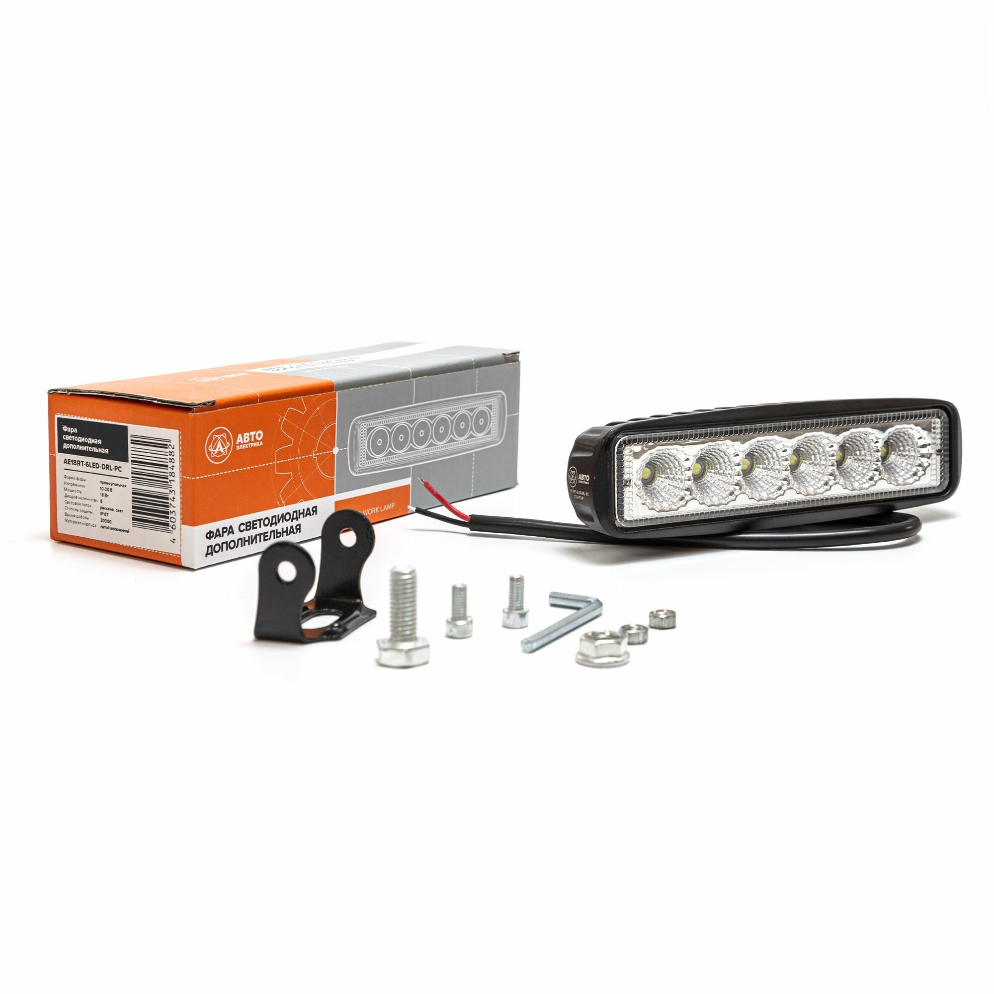 Фара светодиодная дополнительная 18RT-6LED-DRL-PC