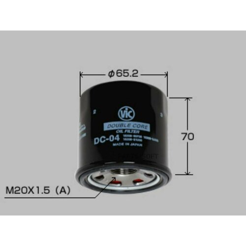 VIC DC-04 DC-04 Масяный фиьтр с двойным капаномSR18 SR20 MR18 MR20 HR1 QR2 KA20 QG1 5900₽
