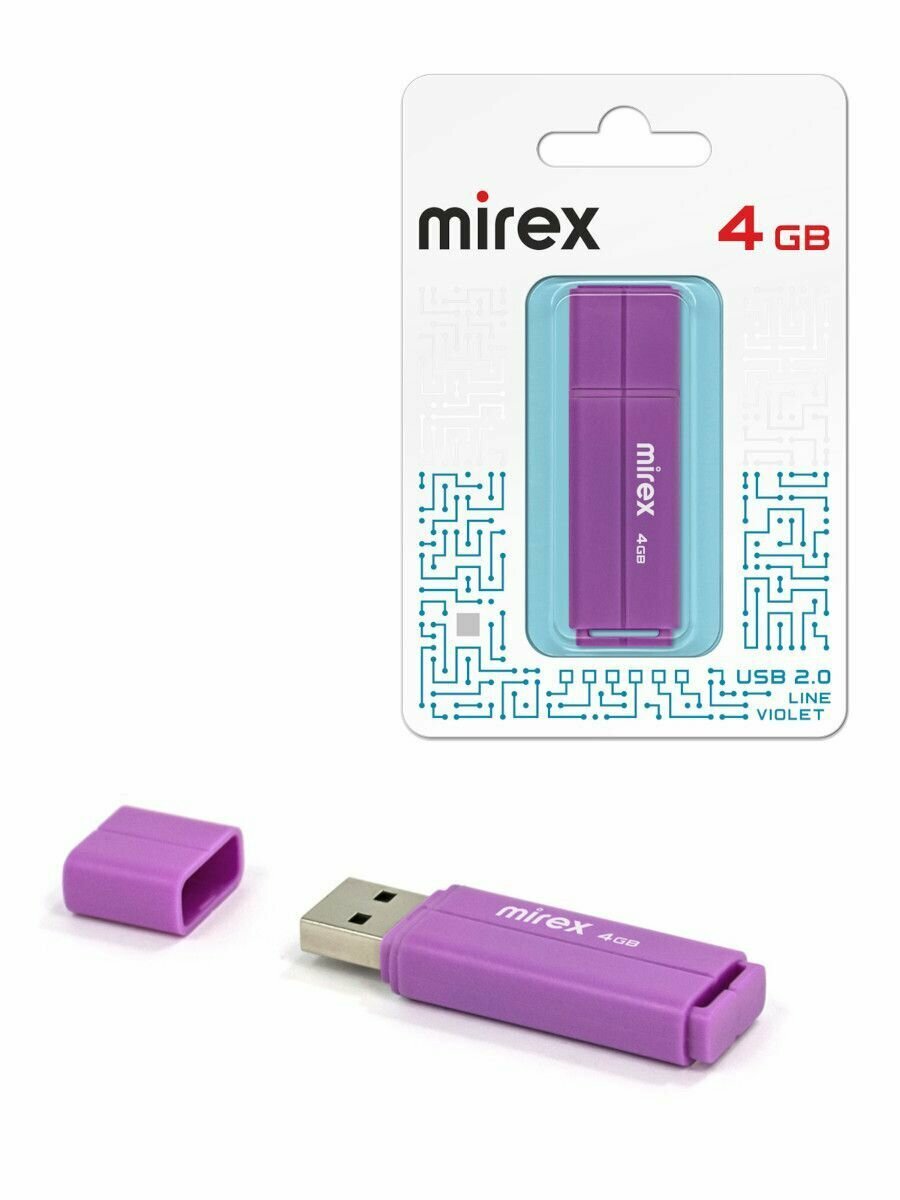 USB Flash Drive MIREX LINE VIOLET 4GB,