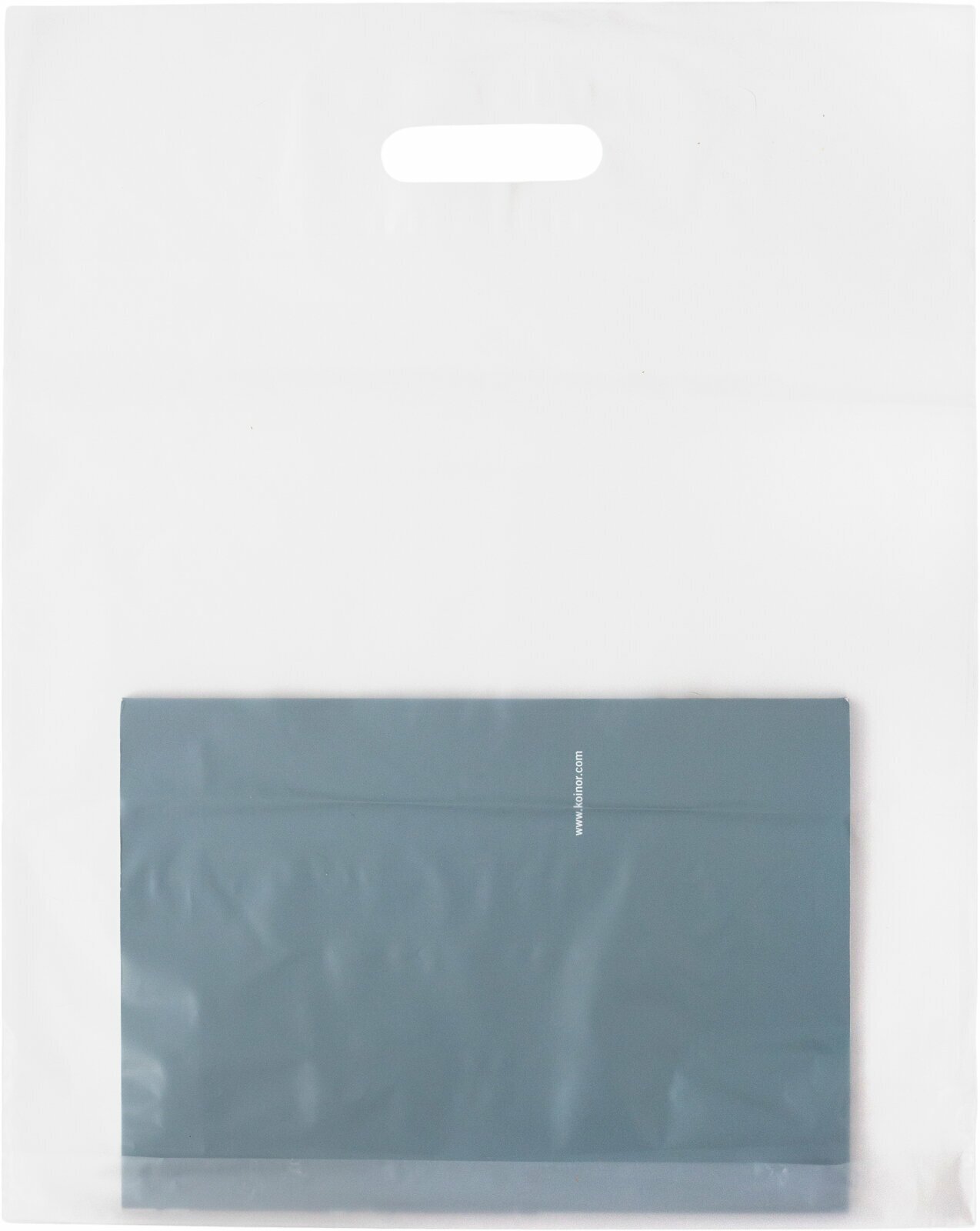Пакет с вырубной ручкой, Пакет COEX прозрачный 40*50+3 см, 50 шт, 60 мкм, Упаковочный пакет Манфол / Пакет подарочный полиэтиленовый