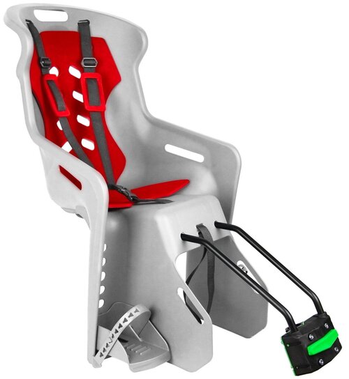 Детское кресло NFUN BRIOSO на подседел светло-серое с красной вставкой (доп. черная вставка в подарок) до 22 кг