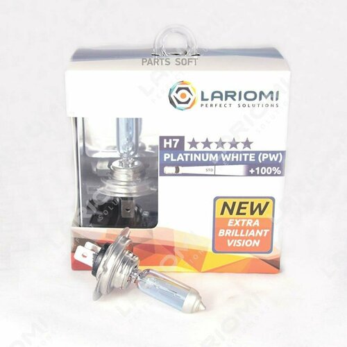 LARIOMI LB1114PW лампа галогенная H7 12V 55W PX26D PLATINUM WHITE (+100) (коробка .)