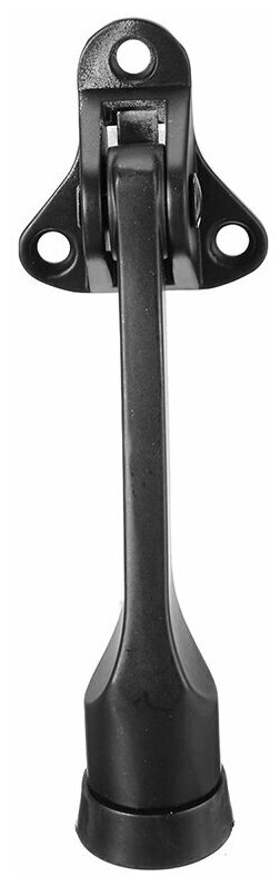 Дверной фиксатор Козья ножка металлический, цвет черный - фотография № 4