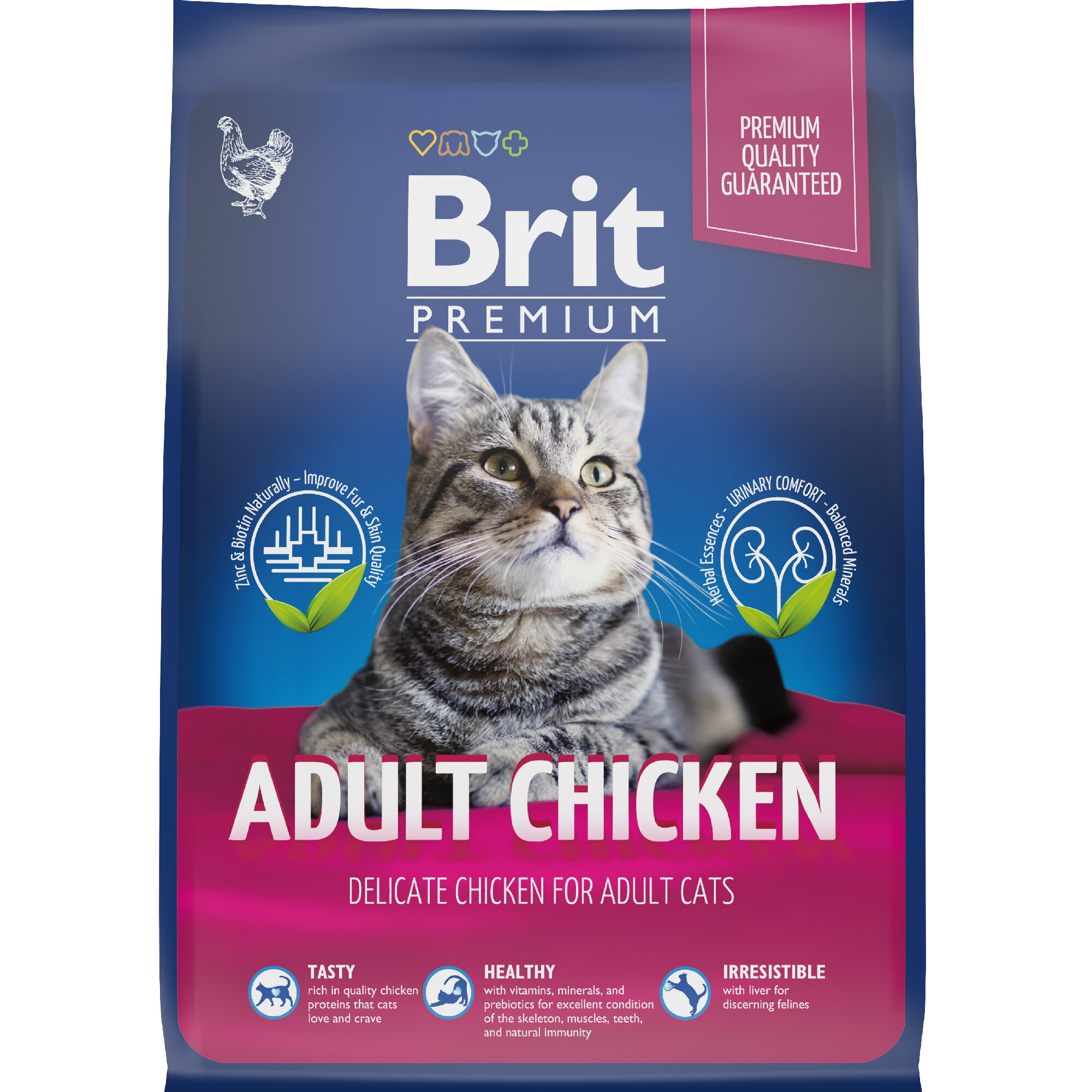 Brit (Брит) 8кг Premium Adult Chicken для взрослых кошек с курицей - фотография № 13