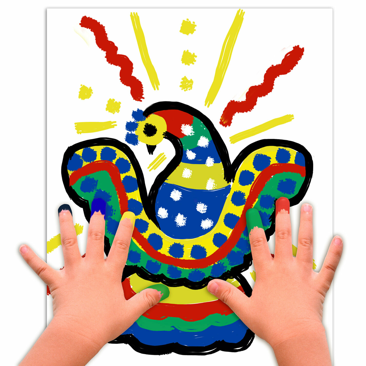 Краски пальчиковые для малышей от 1 года, 6 цветов (3 пастельных + 3 флуоресцентных) по 40 мл, BRAUBERG KIDS, 192400