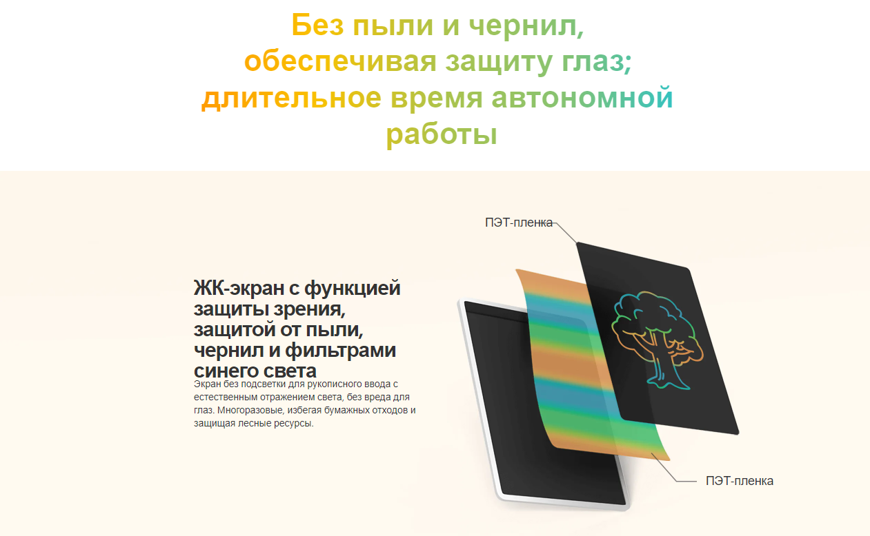 Графический планшет Xiaomi LCD Writing Tablet 13.5" (Color Edition) - фото №7