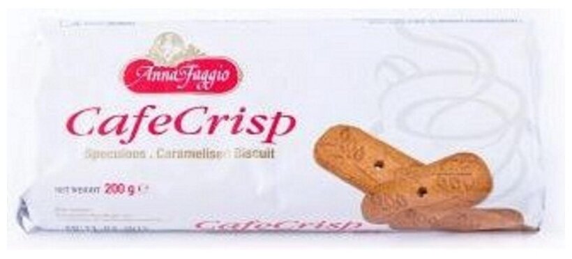 Хрустящее карамелизированное печенье ANNA FAGGIO "Café Crisp", 200г - фотография № 1