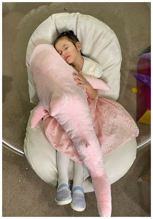 Мягкая игрушка Блохей Акула 100 см розовая
